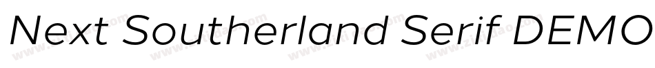 Next Southerland Serif DEMO字体转换